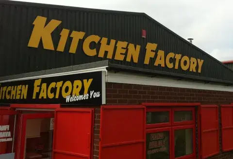 Factory shopfront exterior signage