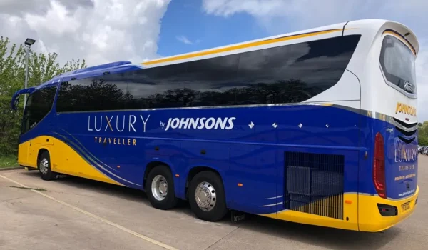 Johnsons Luxury Coach livery including vinyl wrapping